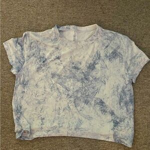 Blue and White Women's Top